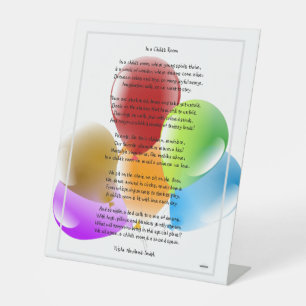 Ein Kindergedicht Balloons Hintergrund HAMbWG Sockelschild