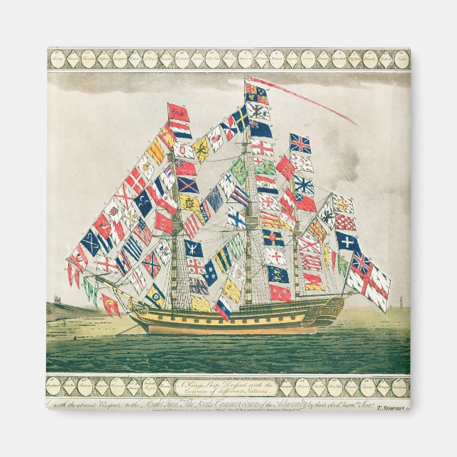 Ein King's Ship Magnet (Vorne)