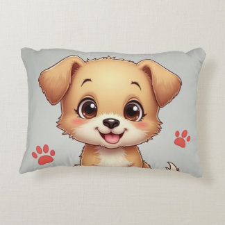 Ein Kissen mit Hund und Fußabdruck