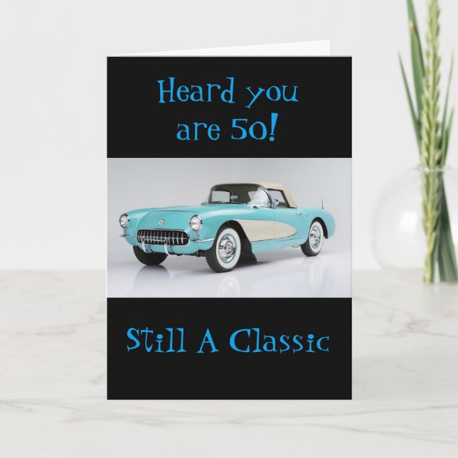 ****EIN KLASSISCHER TURNS 50**** GLÜCKLICH BIRTHTA KARTE (Vorderseite)