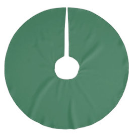 Ein klassisches, solides, minimalistisches Grün Tr Polyester Weihnachtsbaumdecke
