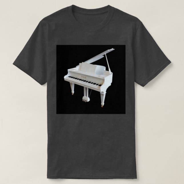 Ein klassisches, spielbares Klavier T-Shirt (Design vorne)
