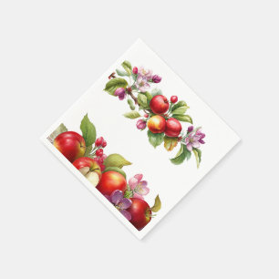 Ein kleiner Apfel ist auf dem Weg Herbst-Baby-Pa Serviette