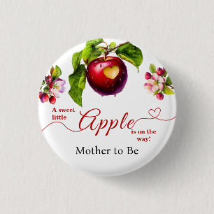 Ein kleiner Apfel ist unterwegs   Herbst-Baby-Part Button