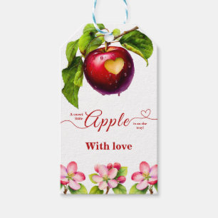 Ein kleiner Apfel ist unterwegs Herbst-Baby-Part Geschenkanhänger