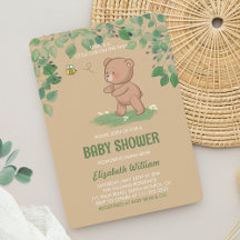 Ein kleiner Bärenkuchen auf dem Weg zur Babydusche