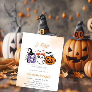 Ein kleiner Boo-Geist-Kürbis Halloween Einladung