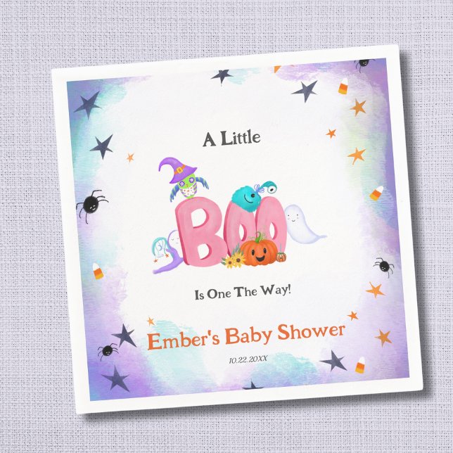 Ein kleiner Boo-Geist, Owl Halloween-Kinderdusche Serviette (Von Creator hochgeladen)