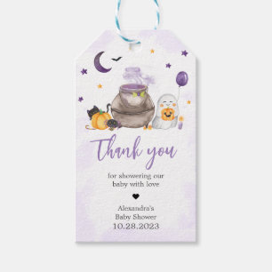 Ein kleiner Boo Ghost Baby Duschvorhang Tags Geschenkanhänger