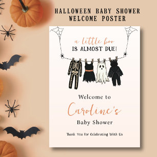 Ein kleiner Boo Halloween-Baby-Shower-Willkommenss Poster