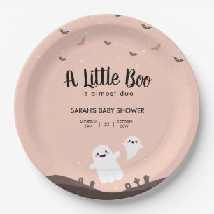 Ein kleiner Boo ist fast das passende Baby Duschko Pappteller
