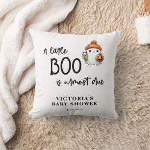 Ein kleiner Boo ist fast Due Baby Dusche Kissen