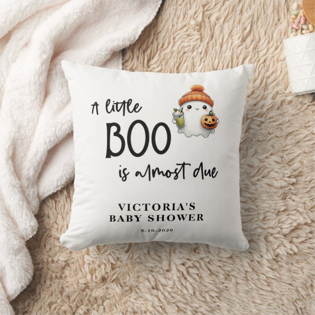 Ein kleiner Boo ist fast Due Baby Dusche Kissen (Decke)