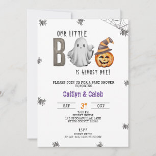 Ein kleiner Boo ist fast fällig, Halloween-Kinderd Einladung