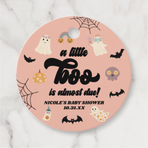Ein kleiner Boo ist fast fällig! Halloween-Kinderd Geschenkanhänger