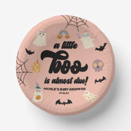 Ein kleiner Boo ist fast fällig! Halloween-Kinderd Pappteller