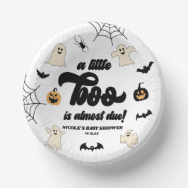 Ein kleiner Boo ist fast fällig! Halloween-Kinderd Pappteller