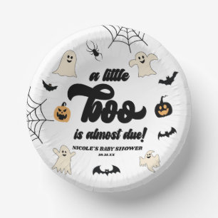Ein kleiner Boo ist fast fällig! Halloween-Kinderd Pappteller