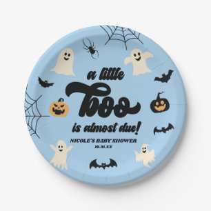 Ein kleiner Boo ist fast fällig! Halloween-Kinderd Pappteller