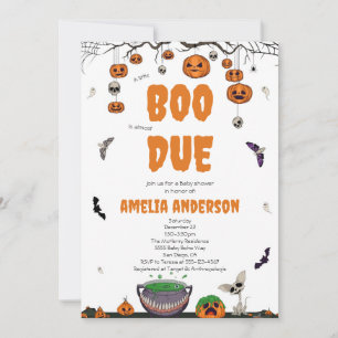 Ein kleiner Boo ist fast gerade wegen Halloween-Ki Einladung
