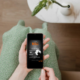 Ein kleiner Boo ist fast gerade wegen Halloween-Ki Einladung