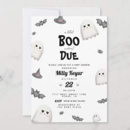 Ein kleiner Boo ist fast gerade wegen Halloween-Ki Einladung