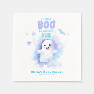Ein kleiner Boo ist fast gerade wegen Halloween-Ki Serviette