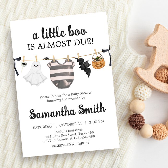 Ein kleiner Boo ist fast nötig mit einer Babydusch Einladung (A Little Boo Baby Clothes Baby Shower Invitation )