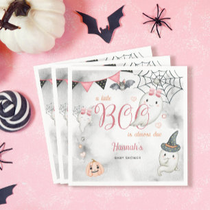 Ein kleiner Boo ist fast wegen Girl Baby Dusche Serviette