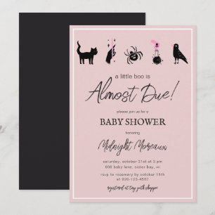 Ein kleiner Boo ist fast zu Halloween-Kinderdusche Einladung