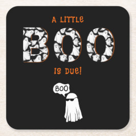 Ein kleiner Boo ist wegen Ghost Spooky Baby Dusche Rechteckiger Pappuntersetzer