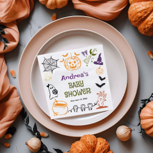 Ein kleiner Boo kommt bald - Gruselige Babyparty Serviette