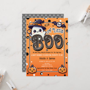 Ein kleiner Boo Punkte Halloween Baby Shower Einladung