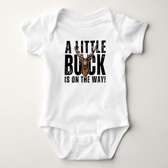 Ein kleiner Buck ist auf dem Weg der Jagd Baby Strampler (Vorderseite)