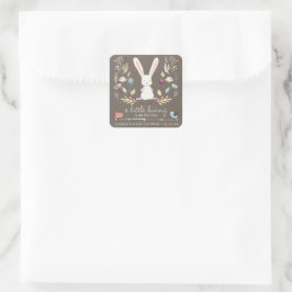 Ein kleiner Bunny Baby Duwer Gefallen Quadratischer Aufkleber