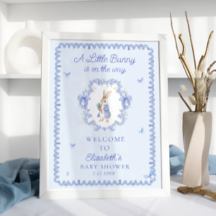 Ein kleiner Bunny ist auf dem Weg, Baby Dusche wil Poster