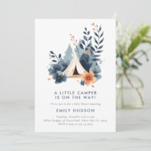 Ein kleiner Camper Forest Baby Dusche Einladung