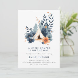 Ein kleiner Camper Forest Baby Dusche Einladung