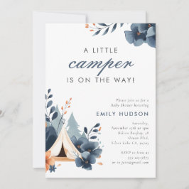 Ein kleiner Camper Forest Baby Dusche Einladung