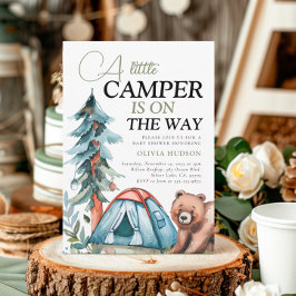 Ein kleiner Camper Forest Baby Dusche Einladung