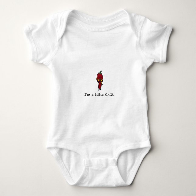 Ein kleiner Chili Baby Strampler (Vorderseite)