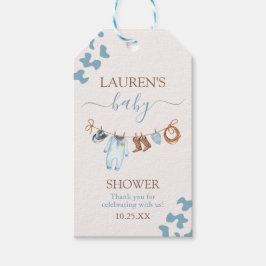 Ein kleiner Cowboy Blue Baby Showboy Geschenktag Geschenkanhänger