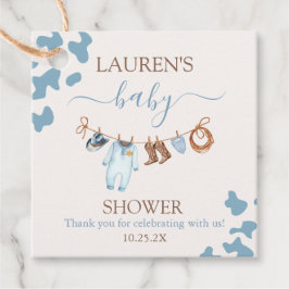 Ein kleiner Cowboy Blue Baby Shower Boy Geschenkanhänger