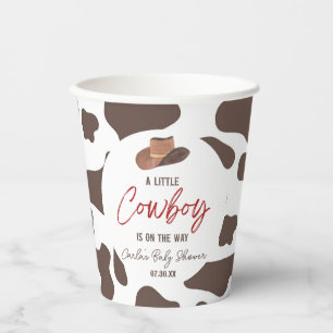 Ein kleiner Cowboy Cow Boy Rodeo Western Babydusch Pappbecher