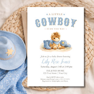 Ein kleiner Cowboy ist auf dem Weg Baby Shower Einladung