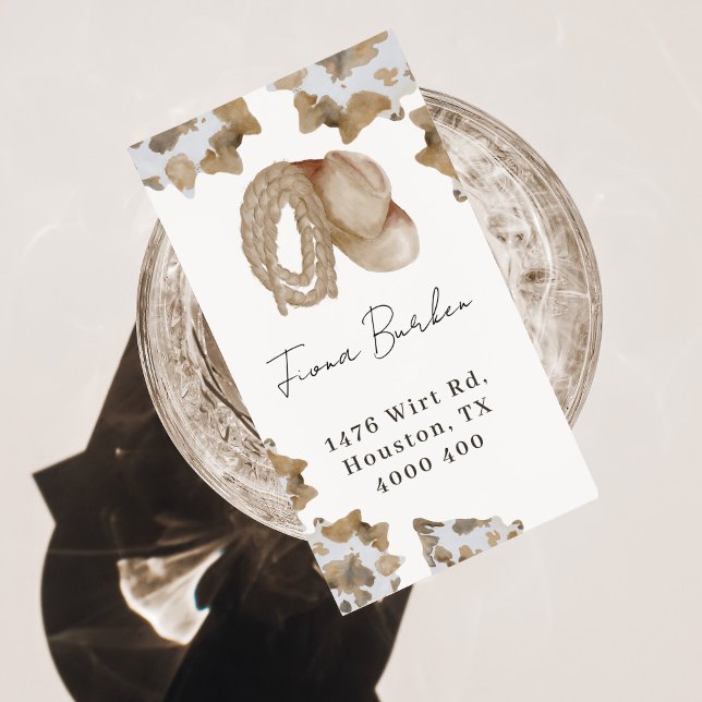 Ein kleiner Cowboy ist unterwegs (cowboy baby shower return address label)