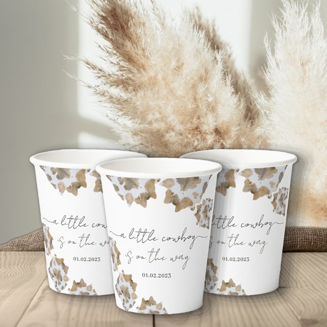 Ein kleiner Cowboy ist unterwegs Pappbecher (cowboy paper cups)