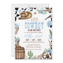 Ein kleiner Cowboy Wild Western Junge Blau Baby-Pa