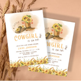 Ein kleiner Cowgirl Western Rodeo Kinderdusche Einladung
