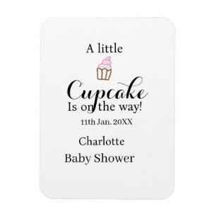 Ein kleiner Cupcake ist auf dem Weg Baby Shower Na Magnet